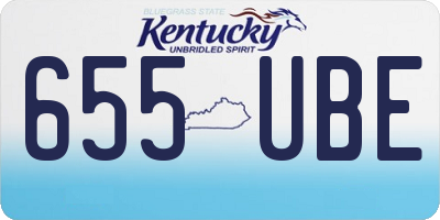 KY license plate 655UBE