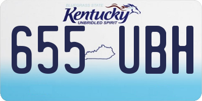 KY license plate 655UBH