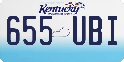 KY license plate 655UBI