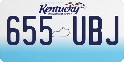 KY license plate 655UBJ