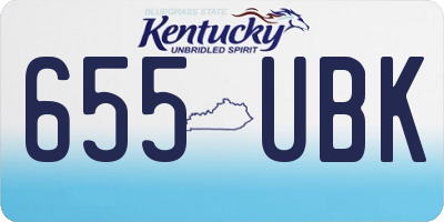 KY license plate 655UBK