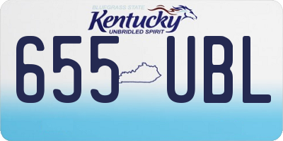 KY license plate 655UBL