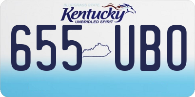 KY license plate 655UBO