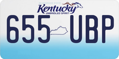 KY license plate 655UBP