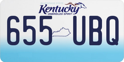 KY license plate 655UBQ