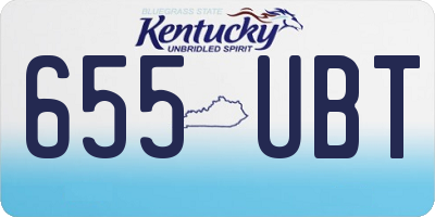KY license plate 655UBT
