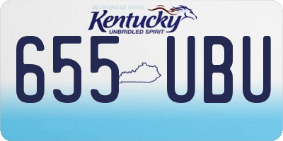 KY license plate 655UBU