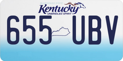 KY license plate 655UBV