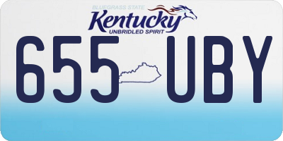 KY license plate 655UBY