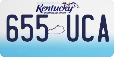 KY license plate 655UCA