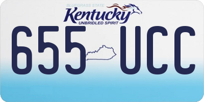 KY license plate 655UCC