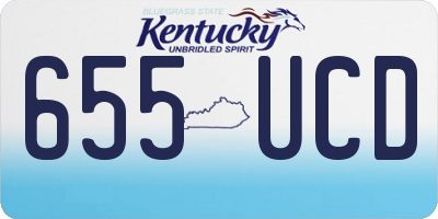 KY license plate 655UCD