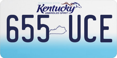 KY license plate 655UCE