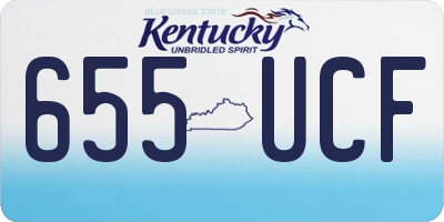 KY license plate 655UCF