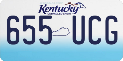 KY license plate 655UCG