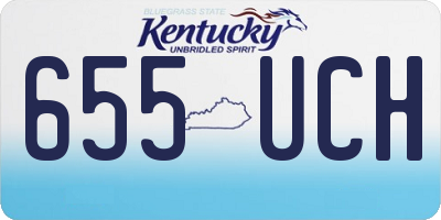 KY license plate 655UCH