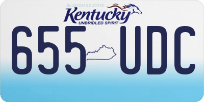 KY license plate 655UDC