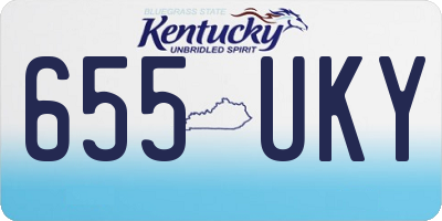 KY license plate 655UKY