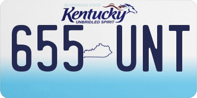 KY license plate 655UNT