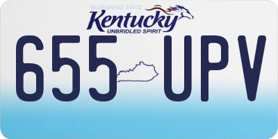 KY license plate 655UPV