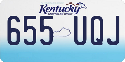 KY license plate 655UQJ