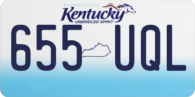 KY license plate 655UQL