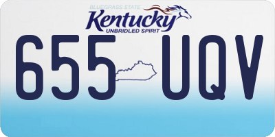KY license plate 655UQV