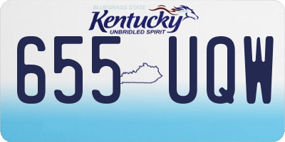 KY license plate 655UQW