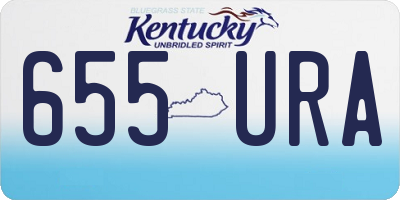 KY license plate 655URA