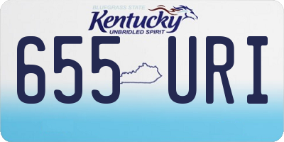 KY license plate 655URI
