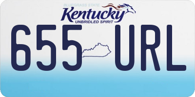 KY license plate 655URL