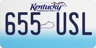 KY license plate 655USL