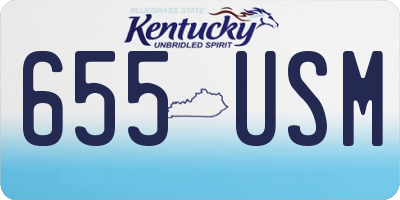 KY license plate 655USM