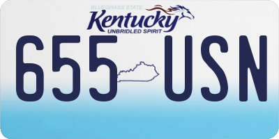 KY license plate 655USN