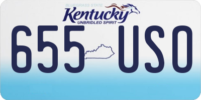 KY license plate 655USO