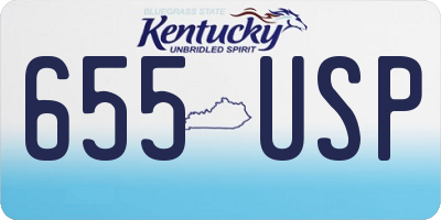 KY license plate 655USP