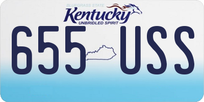 KY license plate 655USS