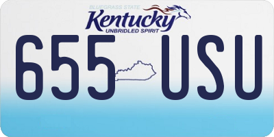 KY license plate 655USU