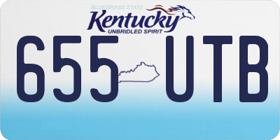 KY license plate 655UTB