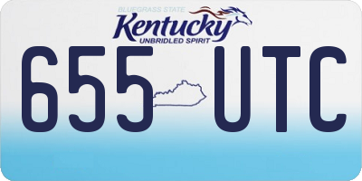 KY license plate 655UTC