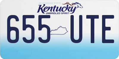 KY license plate 655UTE