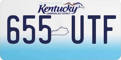 KY license plate 655UTF
