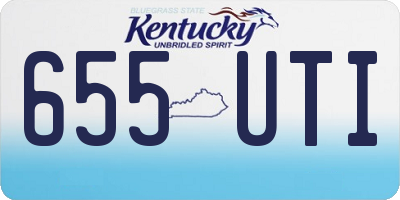 KY license plate 655UTI