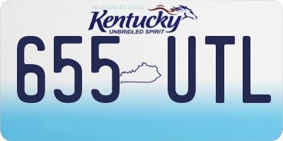 KY license plate 655UTL