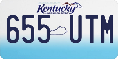 KY license plate 655UTM