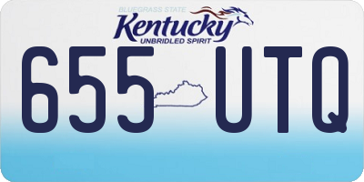 KY license plate 655UTQ
