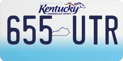 KY license plate 655UTR