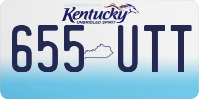 KY license plate 655UTT