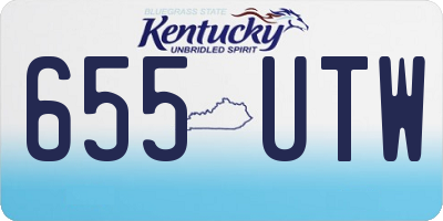 KY license plate 655UTW