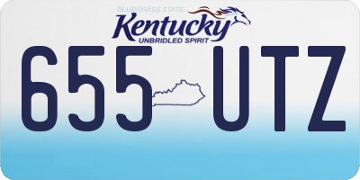 KY license plate 655UTZ